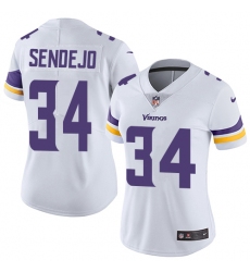Women's Nike Minnesota Vikings #34 Andrew Sendejo Elite White NFL Jersey