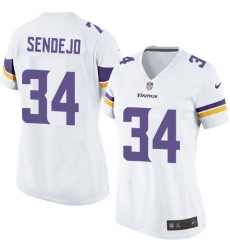 Women's Nike Minnesota Vikings #34 Andrew Sendejo Game White NFL Jersey