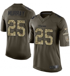 Men's Nike Minnesota Vikings #25 Latavius Murray Elite Green Salute to Service NFL Jersey