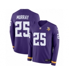 Men's Nike Minnesota Vikings #25 Latavius Murray Limited Purple Therma Long Sleeve NFL Jersey