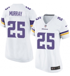 Women's Nike Minnesota Vikings #25 Latavius Murray Game White NFL Jersey