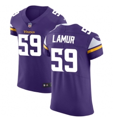 Men's Nike Minnesota Vikings #59 Emmanuel Lamur Purple Team Color Vapor Untouchable Elite Player NFL Jersey