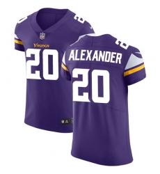 Men's Nike Minnesota Vikings #20 Mackensie Alexander Purple Team Color Vapor Untouchable Elite Player NFL Jersey