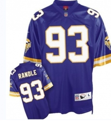 Mitchell And Ness Minnesota Vikings #93 John Randle Purple Team Color Authentic Throwback NFL Jersey
