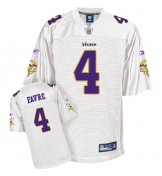 Reebok Minnesota Vikings #4 Brett Favre All White Premier EQT Throwback NFL Jersey