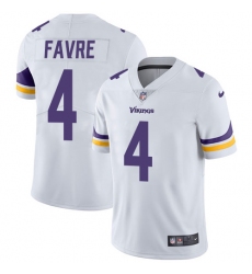 Youth Nike Minnesota Vikings #4 Brett Favre White Vapor Untouchable Limited Player NFL Jersey