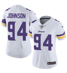 Women's Nike Minnesota Vikings #94 Jaleel Johnson White Vapor Untouchable Limited Player NFL Jersey