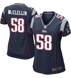Women's Nike New England Patriots #58 Shea McClellin Game Navy Blue Team Color NFL Jersey