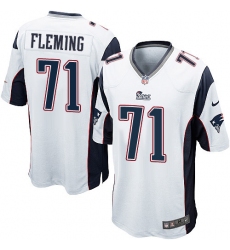 Men's Nike New England Patriots #71 Cameron Fleming Game White NFL Jersey