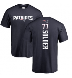 NFL Nike New England Patriots #77 Nate Solder Navy Blue Backer T-Shirt