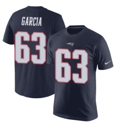 Nike New England Patriots #63 Antonio Garcia Navy Blue Rush Pride Name & Number T-Shirt