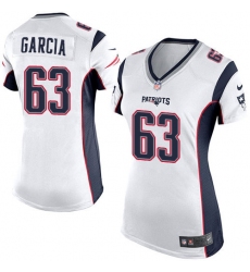 Women's Nike New England Patriots #63 Antonio Garcia Game White NFL Jersey