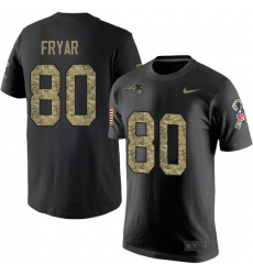 Nike New England Patriots #80 Irving Fryar Black Camo Salute to Service T-Shirt