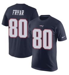 Nike New England Patriots #80 Irving Fryar Navy Blue Rush Pride Name & Number T-Shirt