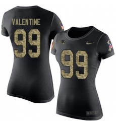 Women's Nike New England Patriots #99 Vincent Valentine Black Camo Salute to Service T-Shirt