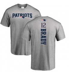 NFL Nike New England Patriots #12 Tom Brady Ash Backer T-Shirt