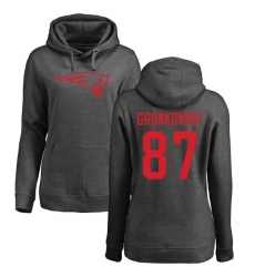 NFL Women's Nike New England Patriots #87 Rob Gronkowski Ash One Color Pullover Hoodie