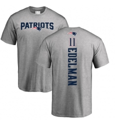 NFL Nike New England Patriots #11 Julian Edelman Ash Backer T-Shirt