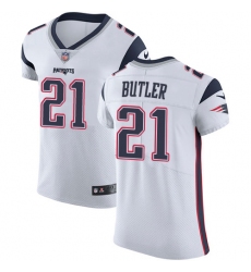 Men's Nike New England Patriots #21 Malcolm Butler White Vapor Untouchable Elite Player NFL Jersey