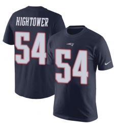 Nike New England Patriots #54 Dont'a Hightower Navy Blue Rush Pride Name & Number T-Shirt