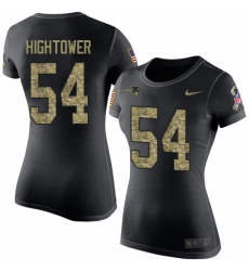 Women's Nike New England Patriots #54 Dont'a Hightower Black Camo Salute to Service T-Shirt