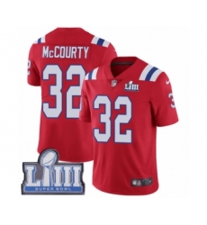 Men's Nike New England Patriots #32 Devin McCourty Red Alternate Vapor Untouchable Limited Player Super Bowl LIII Bound NFL Jersey
