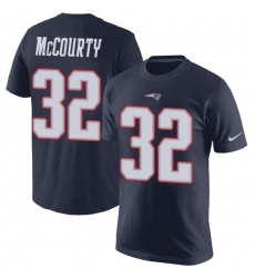 Nike New England Patriots #32 Devin McCourty Navy Blue Rush Pride Name & Number T-Shirt