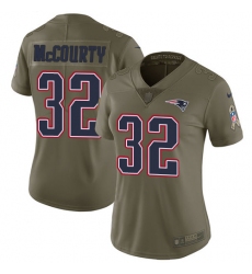 Women's Nike New England Patriots #32 Devin McCourty Limited Olive 2017 Salute to Service NFL Jersey