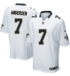 Men's Nike New Orleans Saints #7 Morten Andersen Game White NFL Jersey