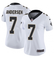 Women's Nike New Orleans Saints #7 Morten Andersen Elite White NFL Jersey