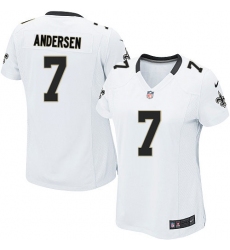 Women's Nike New Orleans Saints #7 Morten Andersen Game White NFL Jersey