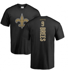 NFL Nike New Orleans Saints #9 Drew Brees Black Backer T-Shirt