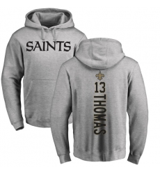 NFL Nike New Orleans Saints #13 Michael Thomas Ash Backer Pullover Hoodie