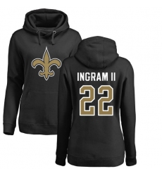 NFL Women's Nike New Orleans Saints #22 Mark Ingram Black Name & Number Logo Pullover Hoodie