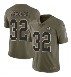 Youth Nike New Orleans Saints #32 Kenny Vaccaro Limited Olive 2017 Salute to Service NFL Jersey