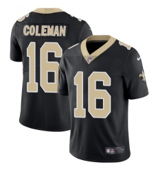Youth Nike New Orleans Saints #16 Brandon Coleman Black Team Color Vapor Untouchable Limited Player NFL Jersey