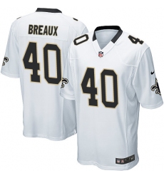 Men's Nike New Orleans Saints #40 Delvin Breaux Game White NFL Jersey
