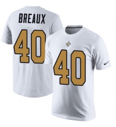 Nike New Orleans Saints #40 Delvin Breaux White Rush Pride Name & Number T-Shirt