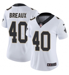 Women's Nike New Orleans Saints #40 Delvin Breaux Elite White NFL Jersey