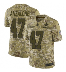 Men's Nike New Orleans Saints #47 Alex Anzalone Limited Camo 2018 Salute to Service NFL Jersey