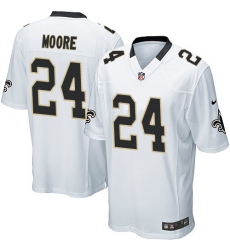 Men's Nike New Orleans Saints #24 Sterling Moore Game White NFL Jersey