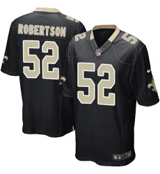 Men's Nike New Orleans Saints #52 Craig Robertson Game Black Team Color NFL Jersey