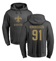 NFL Nike New Orleans Saints #91 Trey Hendrickson Ash One Color Pullover Hoodie