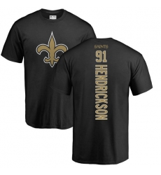 NFL Nike New Orleans Saints #91 Trey Hendrickson Black Backer T-Shirt