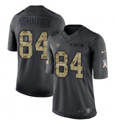 Youth Nike New Orleans Saints #84 Michael Hoomanawanui Limited Black 2016 Salute to Service NFL Jersey