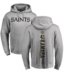 NFL Nike New Orleans Saints #41 Alvin Kamara Ash Backer Pullover Hoodie