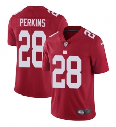 Men's Nike New York Giants #28 Paul Perkins Red Alternate Vapor Untouchable Limited Player NFL Jersey