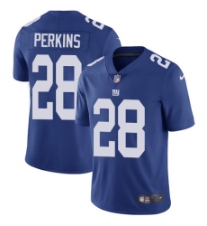 Youth Nike New York Giants #28 Paul Perkins Elite Royal Blue Team Color NFL Jersey