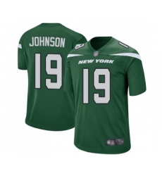 Men's New York Jets #19 Keyshawn Johnson Game Green Team Color Football Jersey