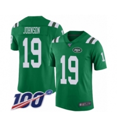 Men's New York Jets #19 Keyshawn Johnson Limited Green Rush Vapor Untouchable 100th Season Football Jersey
